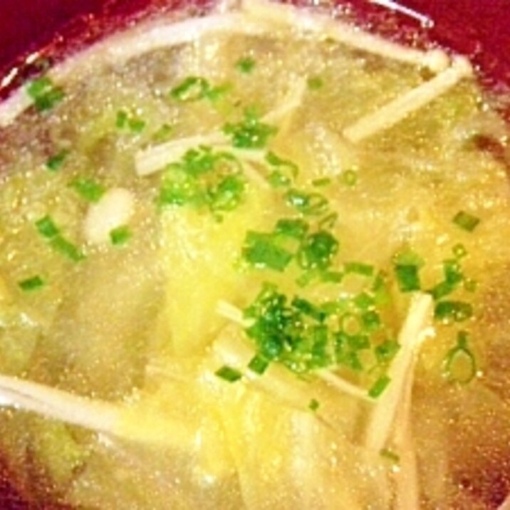 エノキと白菜の中華スープ